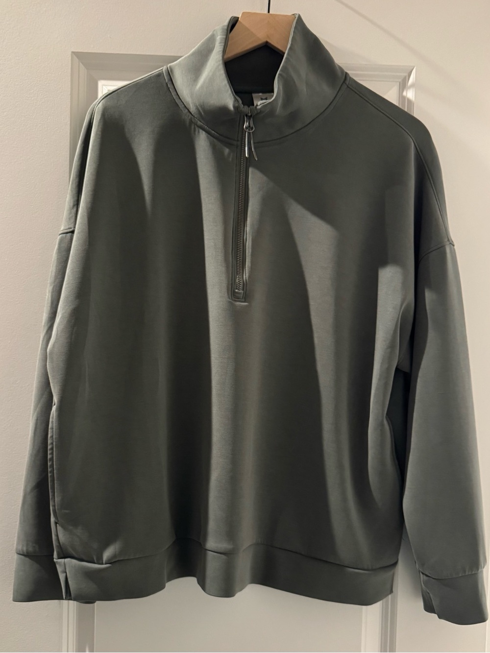 Women's Quarter-Zip Pullover Sweatshirt - Olive